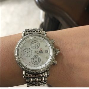 Michele CSX Diamond Chronograph-stainless round